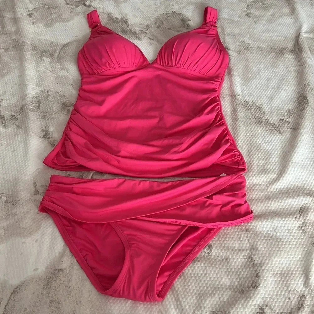 Bleu Rod Beattie Ring Me Up Molded Tankini and Sarong Hipster Bikini Bottom - Picture 7 of 11